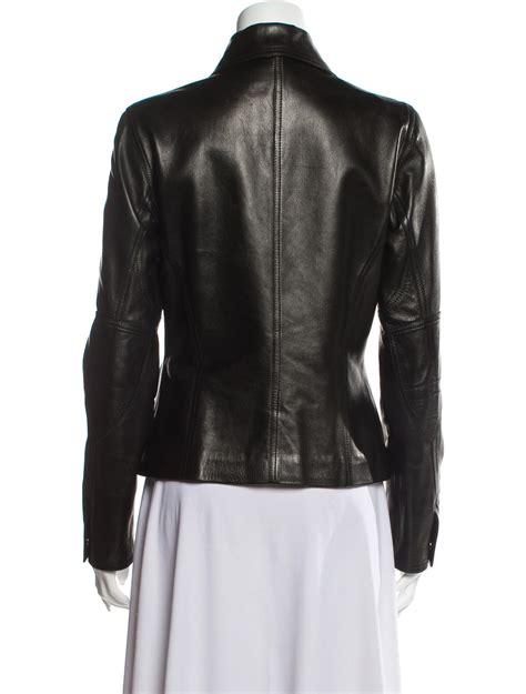 gucci long jacket leather|Gucci leather jacket vintage.